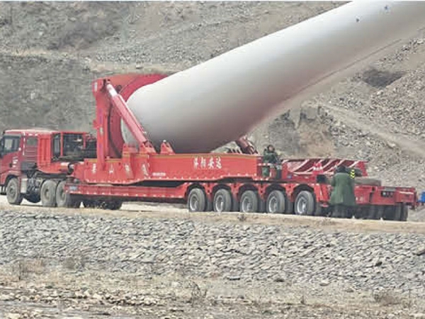 风电叶片转运工装车 上推式